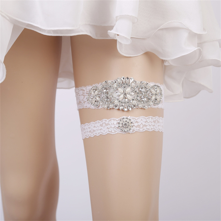 Rhinestone Wedding Garter Leg  - Garter Belt Set incelemesi ve fiyatı