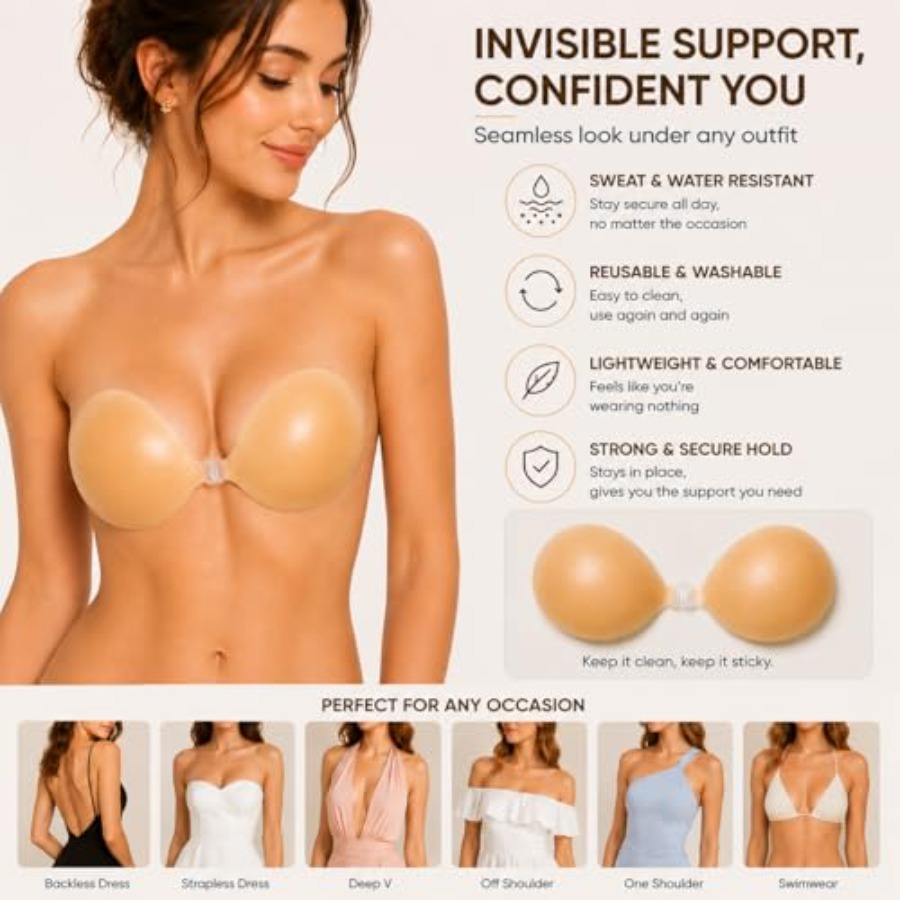 Hasimor Sticky Bra Ultra Thin  - Strapless Bra Backless incelemesi ve fiyatı