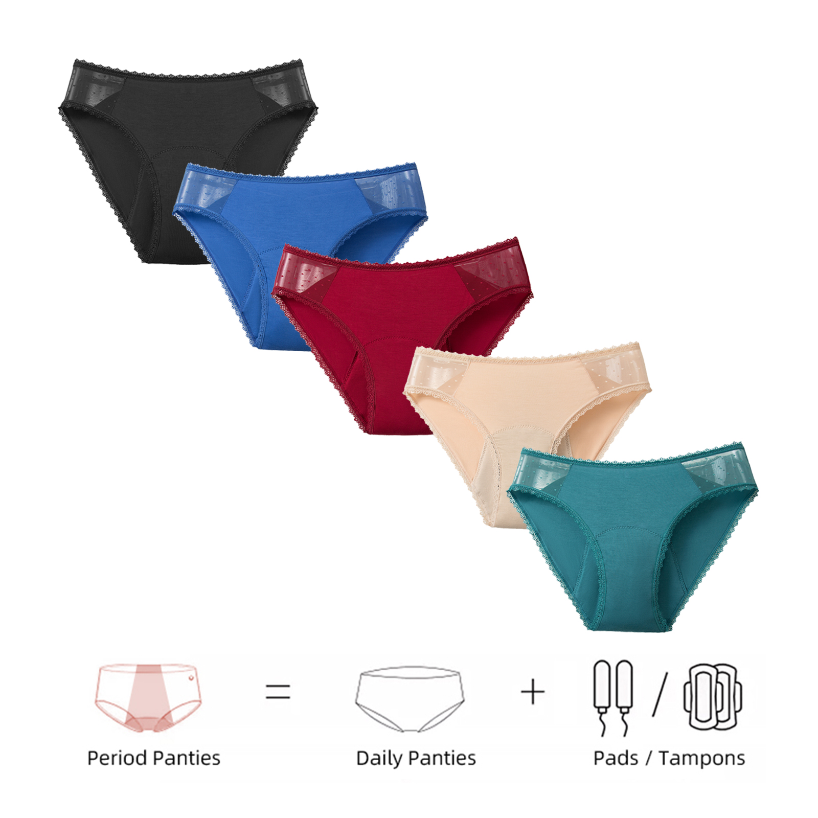 Bamboo Comfortable women's per - Period Panty Absorbent incelemesi ve fiyatı