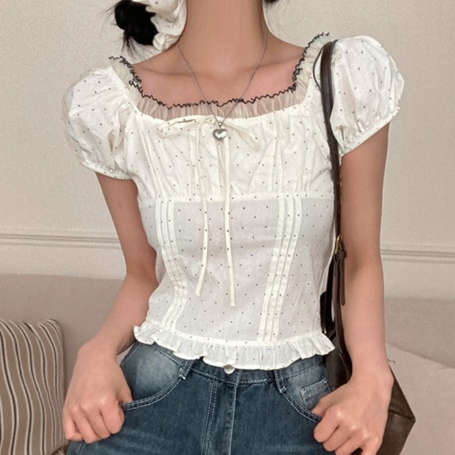 Summer Sweet Bubble Sleeve Pol - Corset Waist Cinch incelemesi ve fiyatı