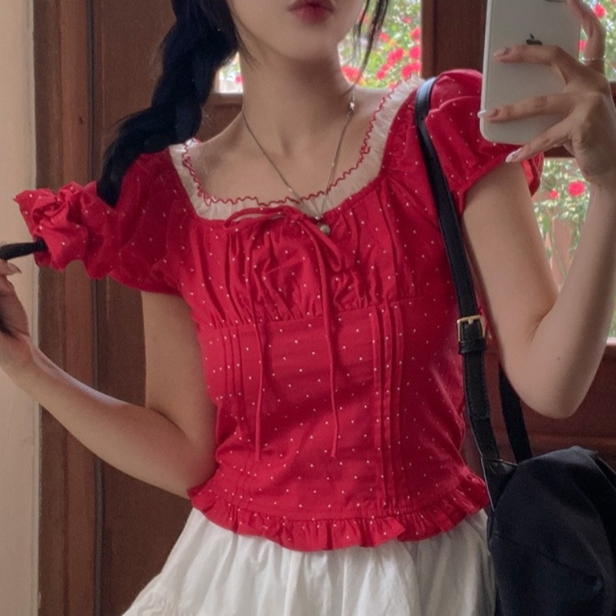 Summer Sweet Bubble Sleeve Pol - Corset Waist Cinch incelemesi ve fiyatı