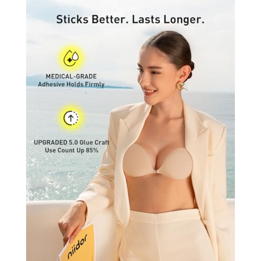 Niidor Adhesive Bra Strapless  - Strapless Bra Backless incelemesi ve fiyatı