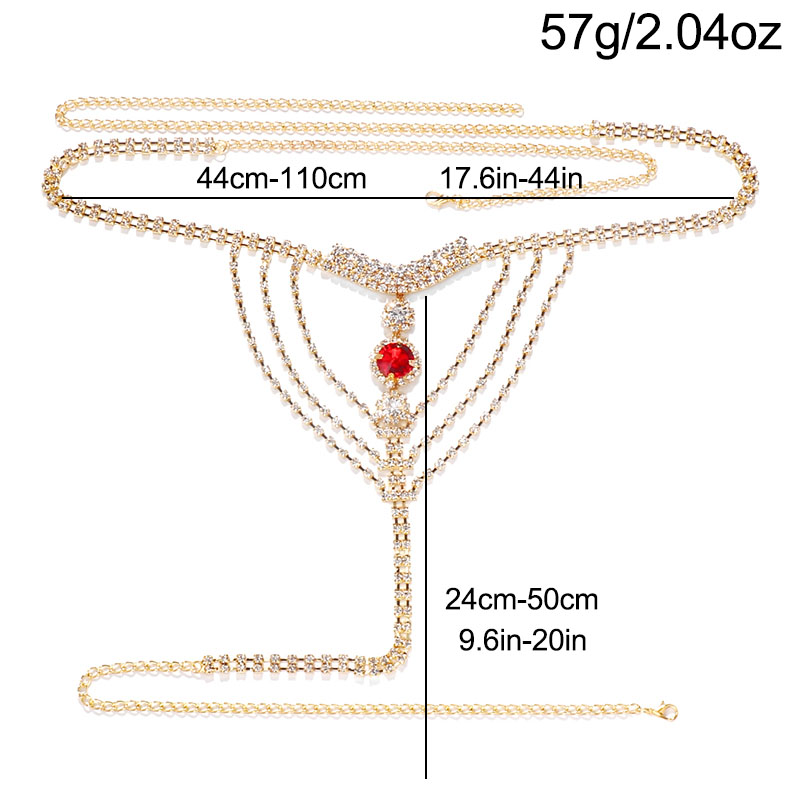 Crystal Rhinestone Body Chain  - Thong Bikini Women incelemesi ve fiyatı