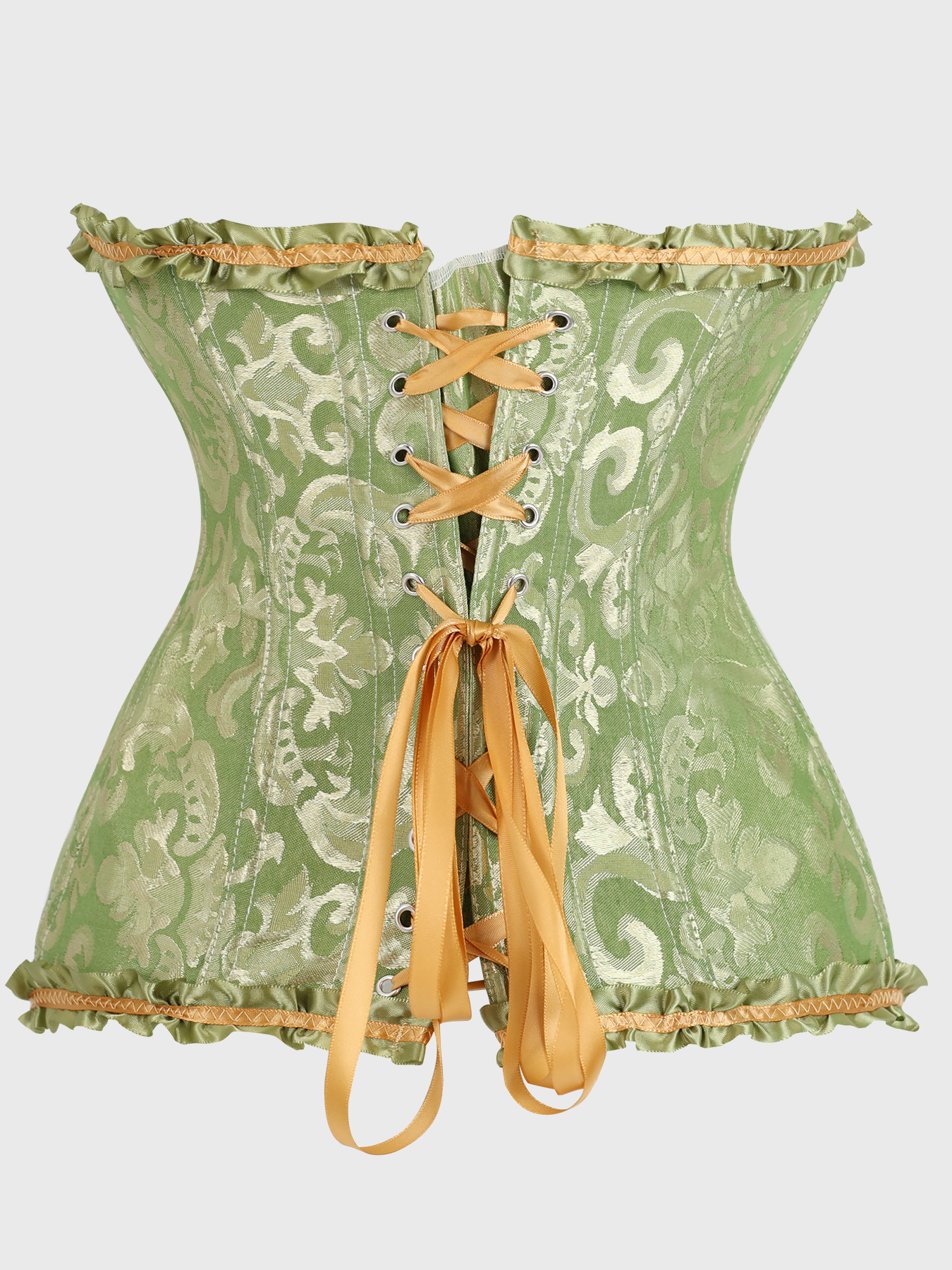 Olive Green Victorian Brocade  - Corset Waist Cinch incelemesi ve fiyatı