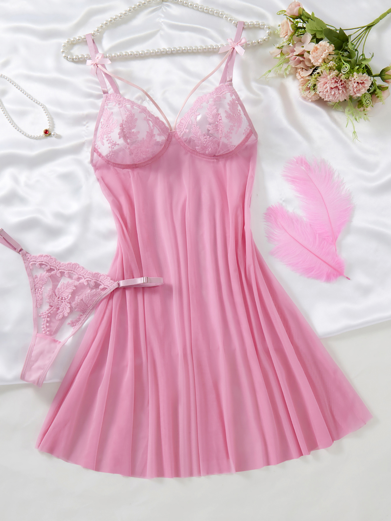 Elegant Tempting Lace Nightgow - Babydoll Chemise Night incelemesi ve fiyatı