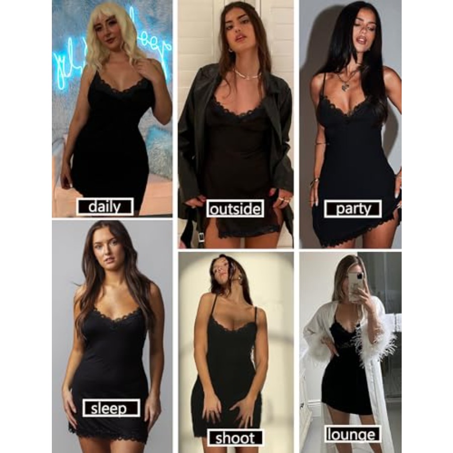 Womens Nightgown Sexy Lace Sle - Babydoll Chemise Night incelemesi ve fiyatı
