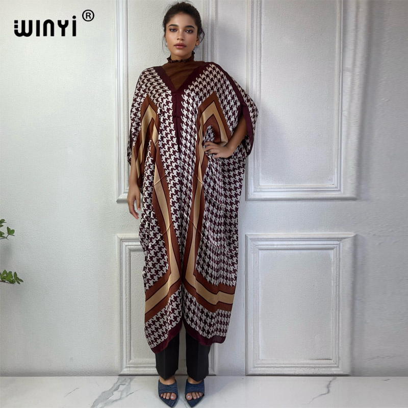 WINYI Summer african V-neck dr - Robe Silk Women incelemesi ve fiyatı