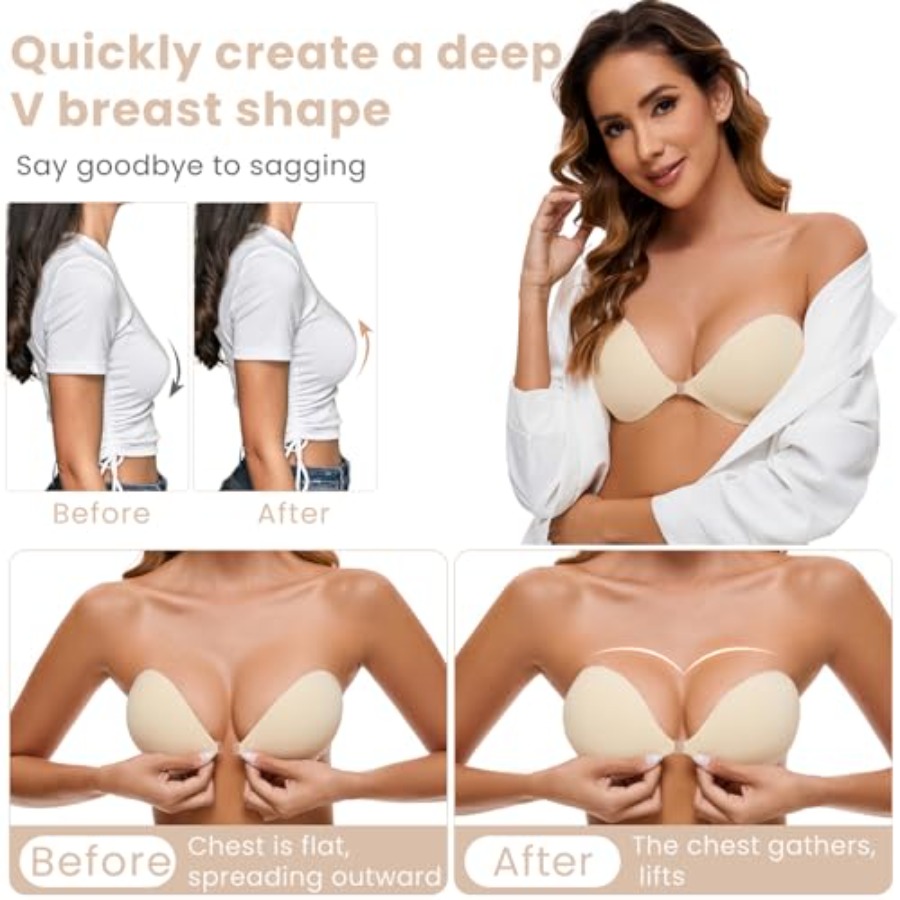 RELIRELIA Women's Sticky Self  - Strapless Bra Backless incelemesi ve fiyatı