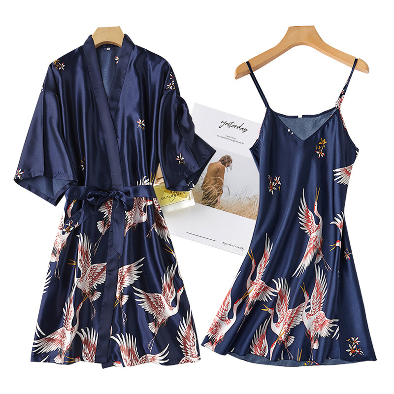 Burgundy Women 2PCS Faux Silk  - Robe Silk Women incelemesi ve fiyatı